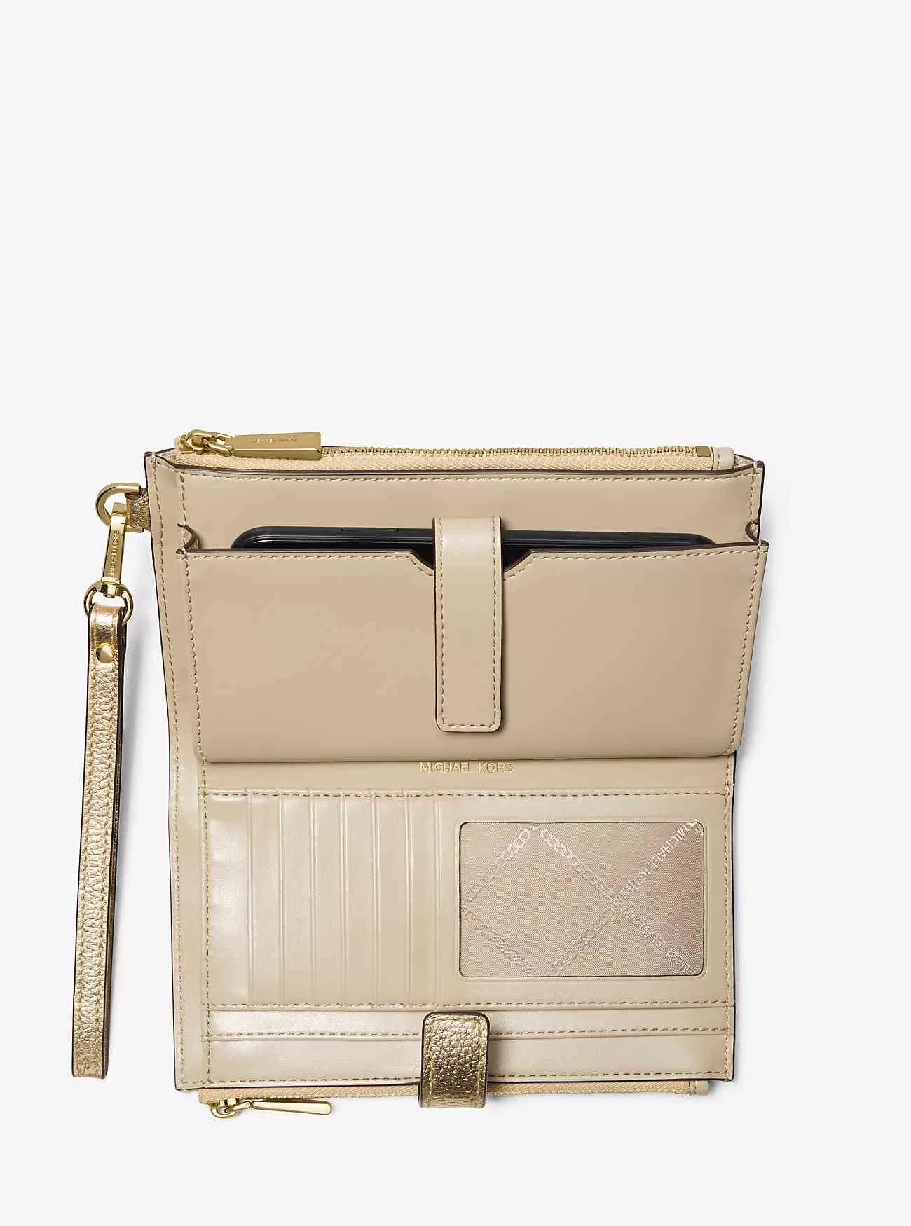 Adele Smartphone plånbok i metalliskt läder