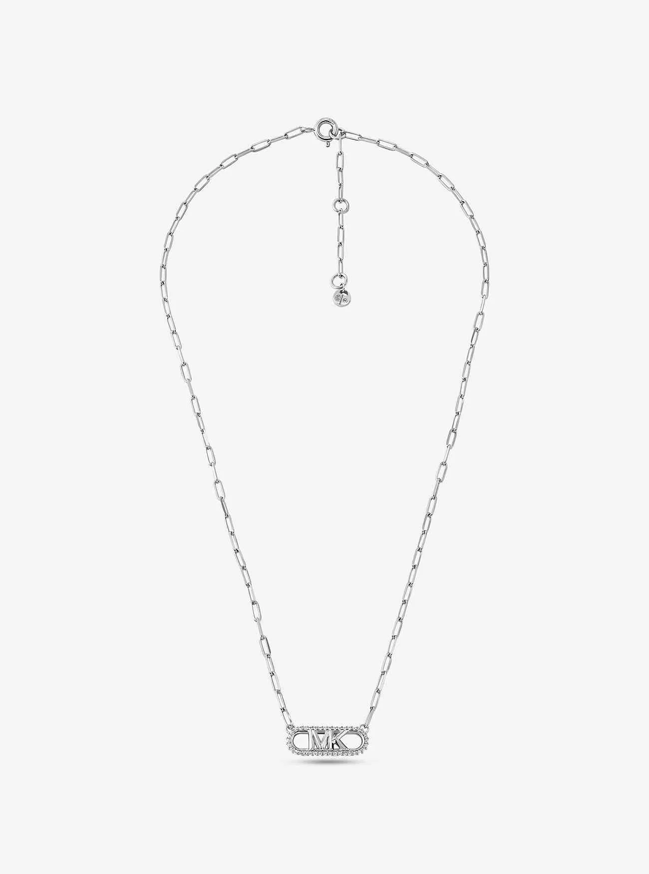 Ädelmetallpläterad Sterling Silver Empire Logo chain Link halsband