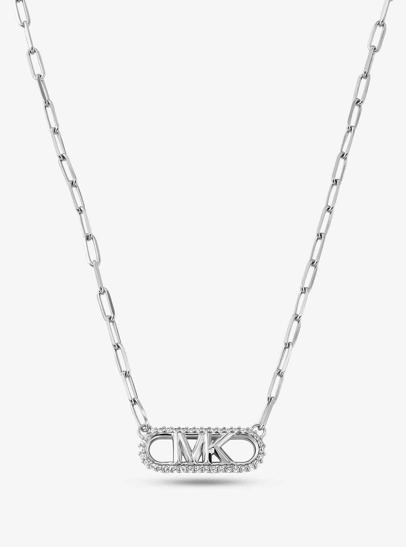 Ädelmetallpläterad Sterling Silver Empire Logo chain Link halsband
