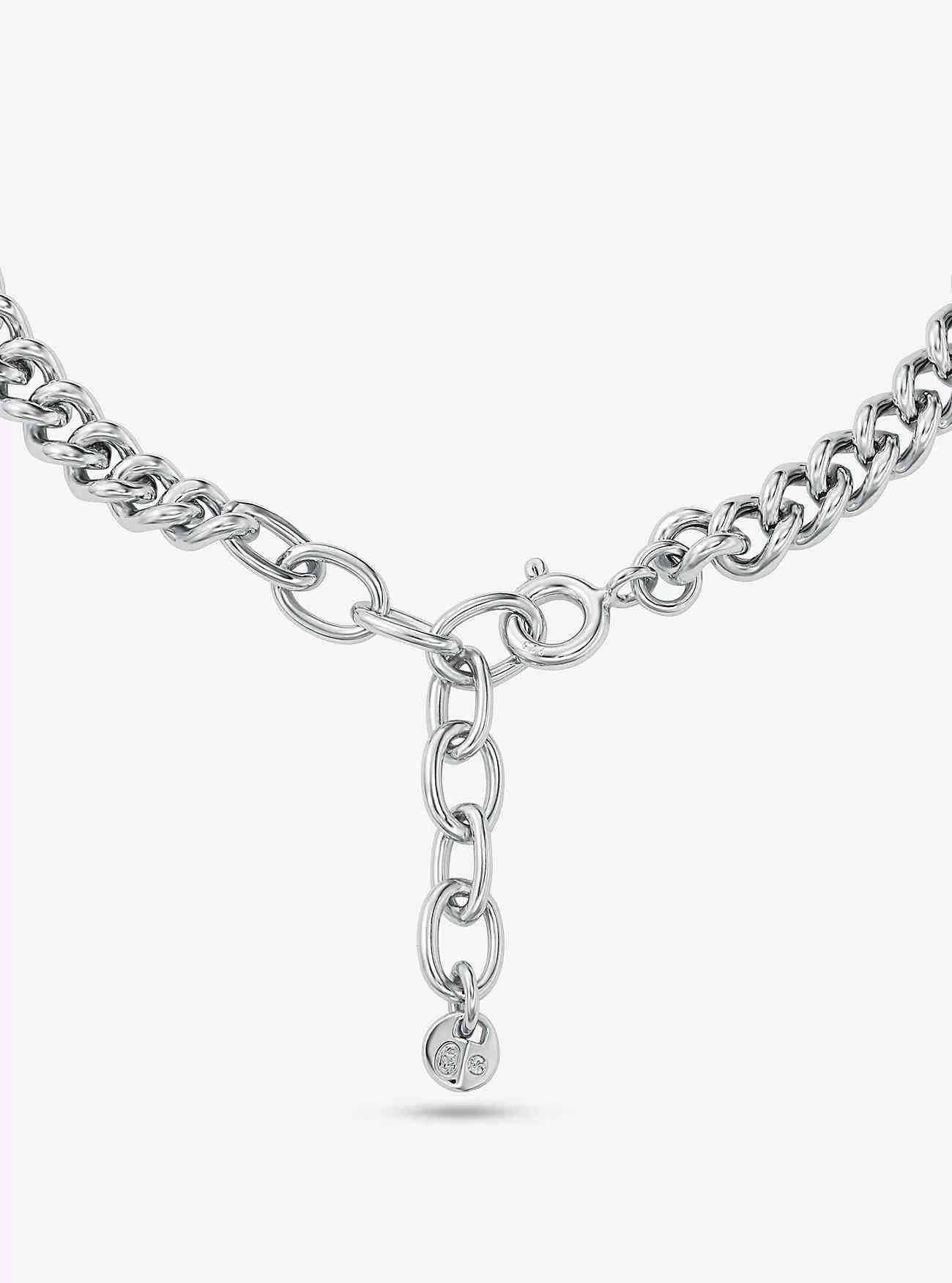 Ädelmetallpläterad Sterling Silver Logo Curb Link Armband