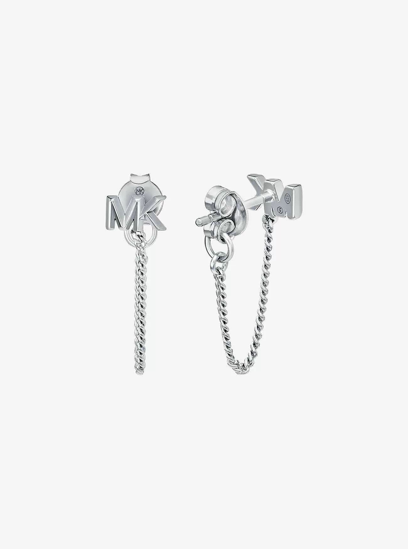 Ädelmetallpläterade Sterling Silver Logo Kedjeörhängen