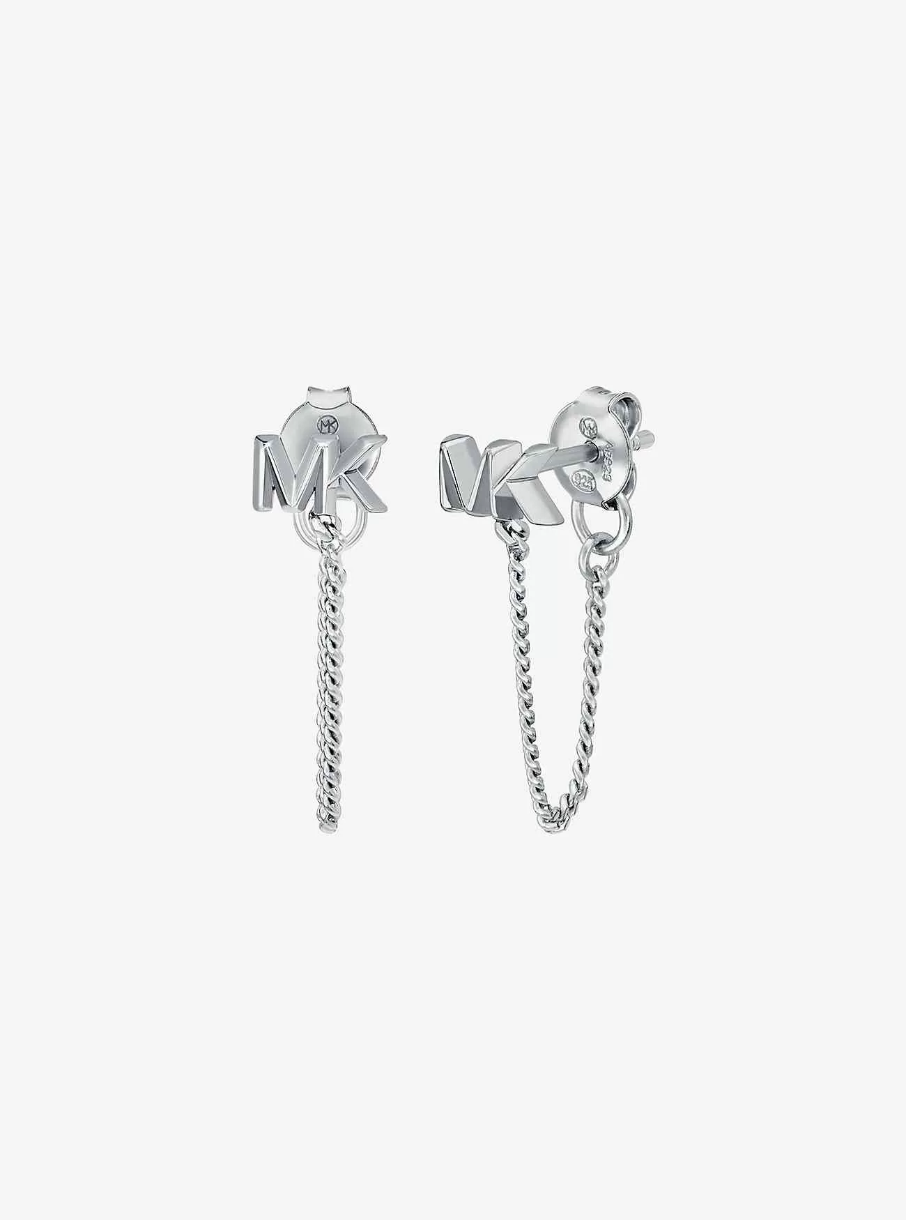 Ädelmetallpläterade Sterling Silver Logo Kedjeörhängen