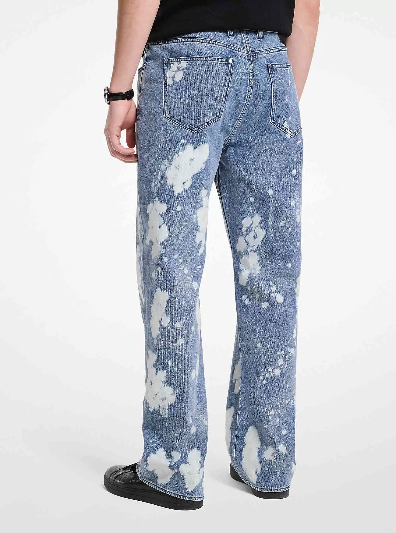 Arden splattered jeans avslappnad passform