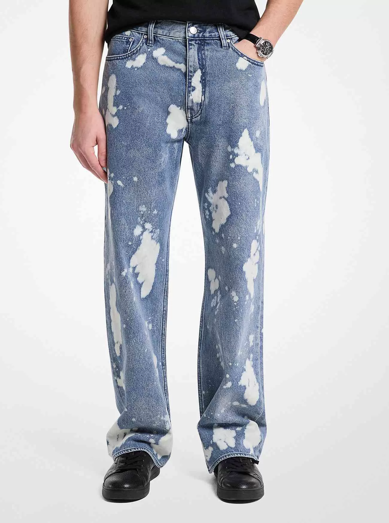 Arden splattered jeans avslappnad passform