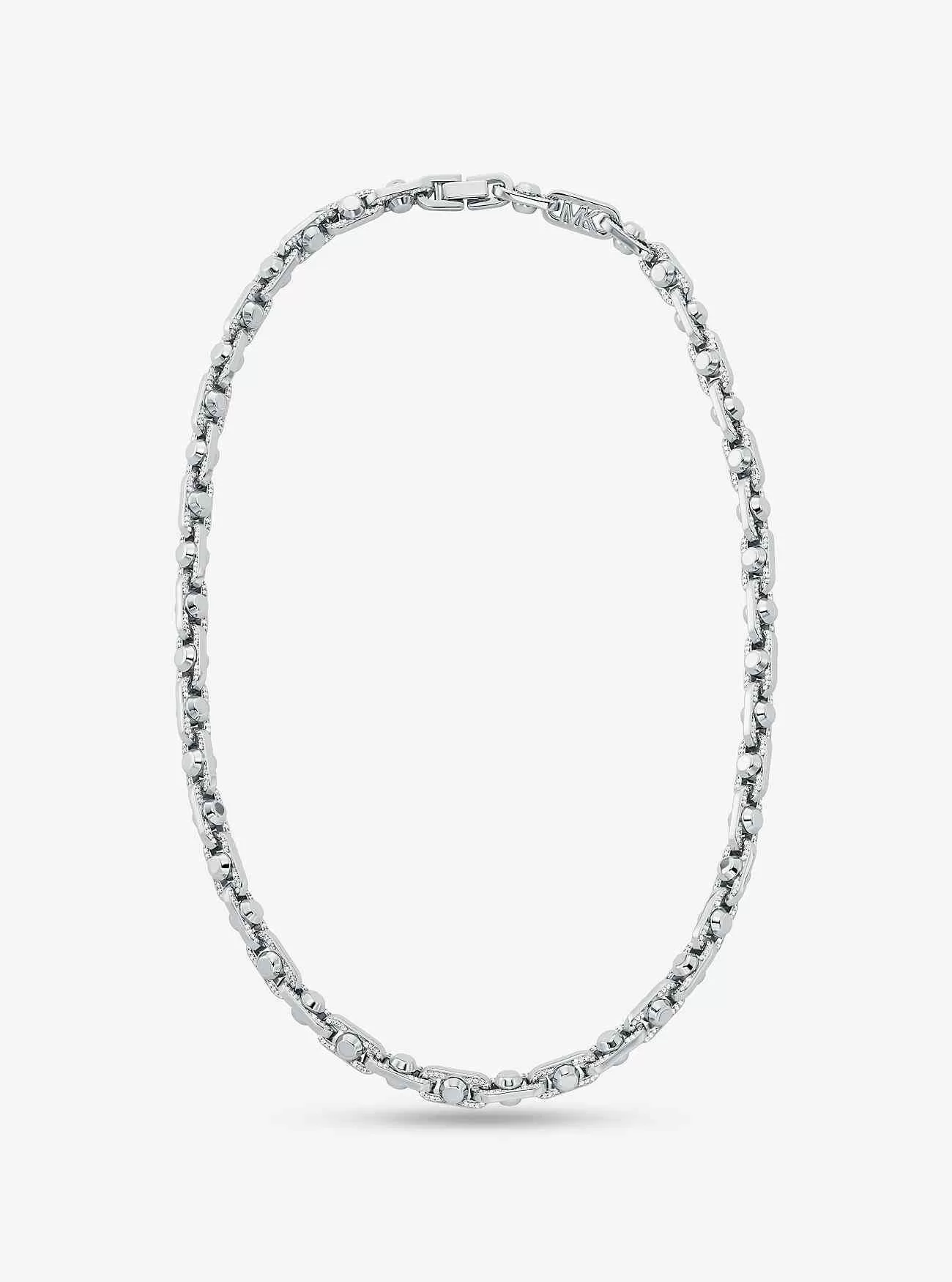 Astor Link Medium Pavé ädelmetallpläterad mässingshalsband