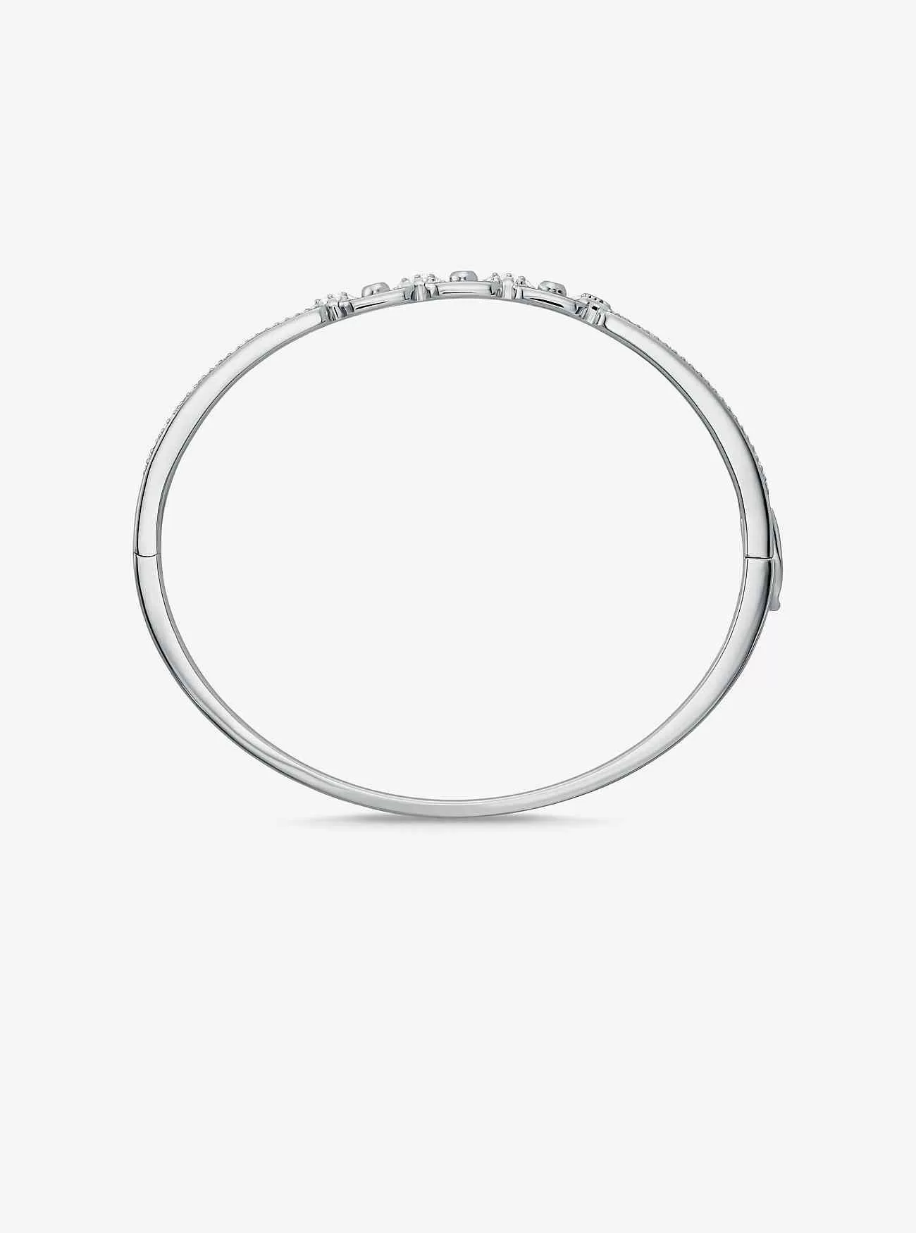 Astor Link liten ädelmetallpläterad sterling silver Pavé armring