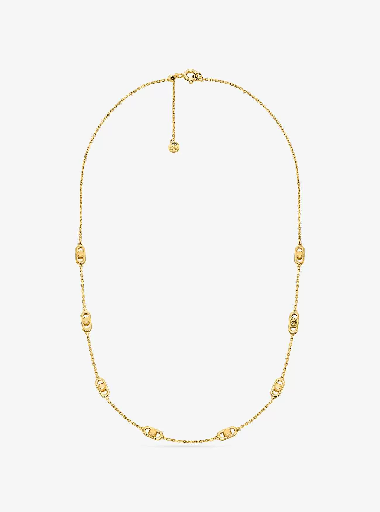 Astor Link litet ädelmetallpläterat sterlingsilverhalsband