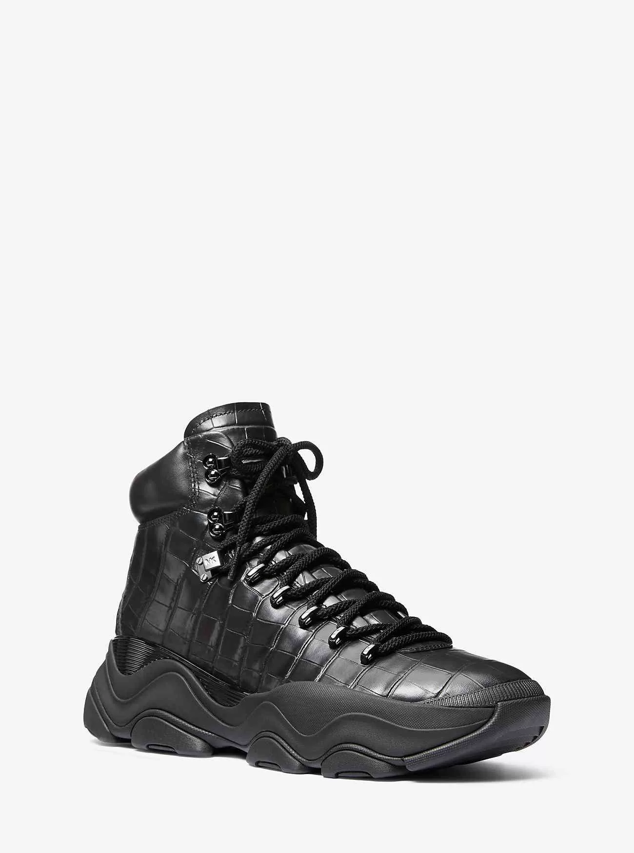 Atlas Krokodilpräglad Läderstövel