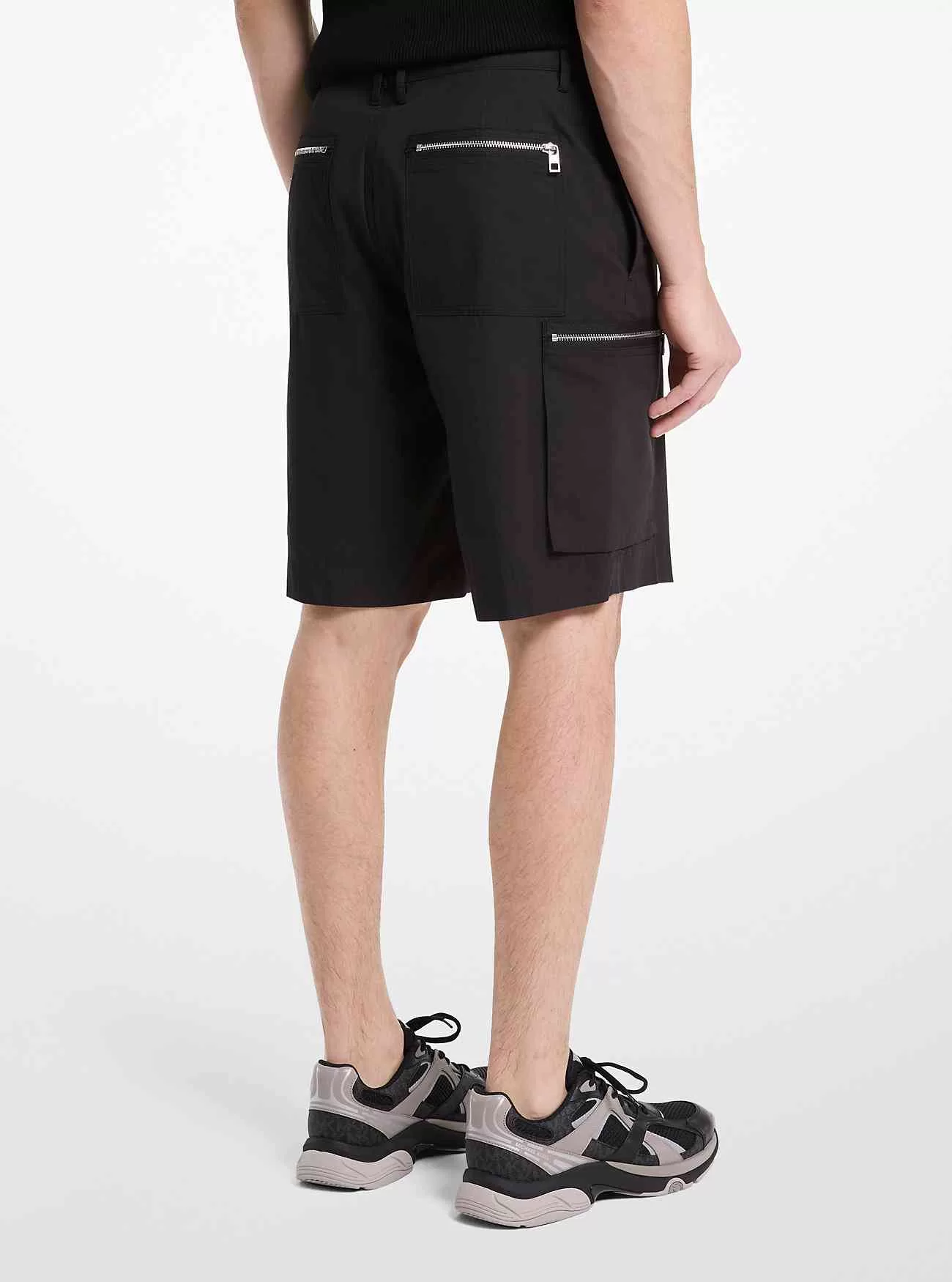 Bomull Poplin Zip Cargo Shorts