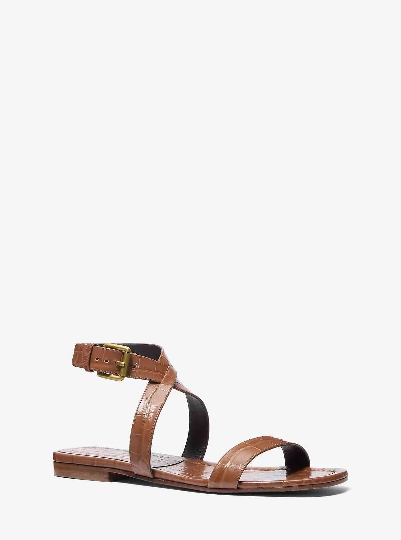 Bridgette krokodilpräglad lädersandal