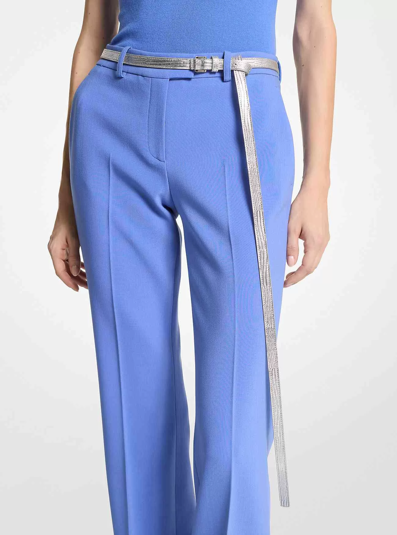 Carolyn Metallic Lizard Läderbälte med präglat läder