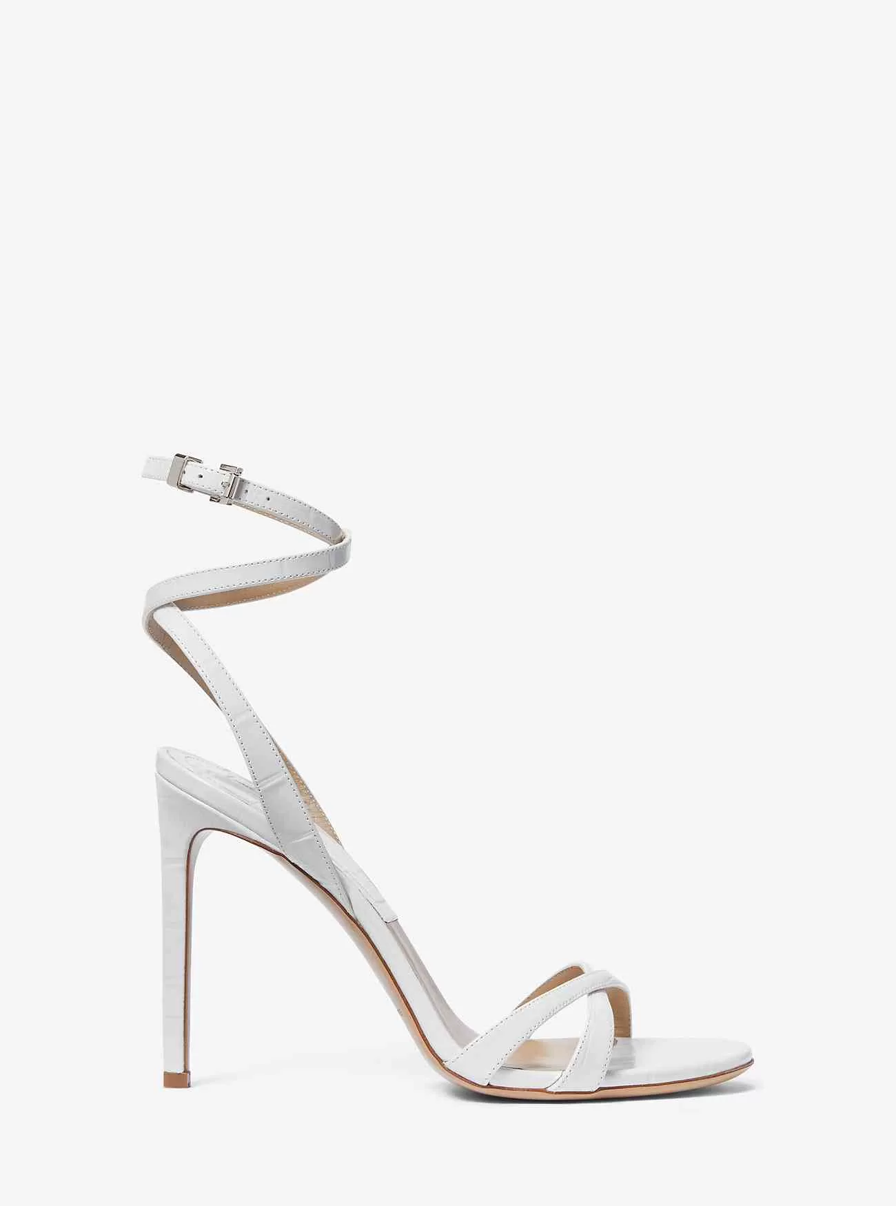 Chrissy krokodilpräglad lädersandal