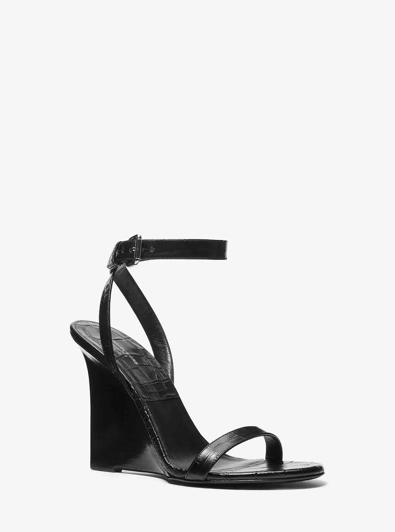 Claudia Krokodilpräglad lädersandal