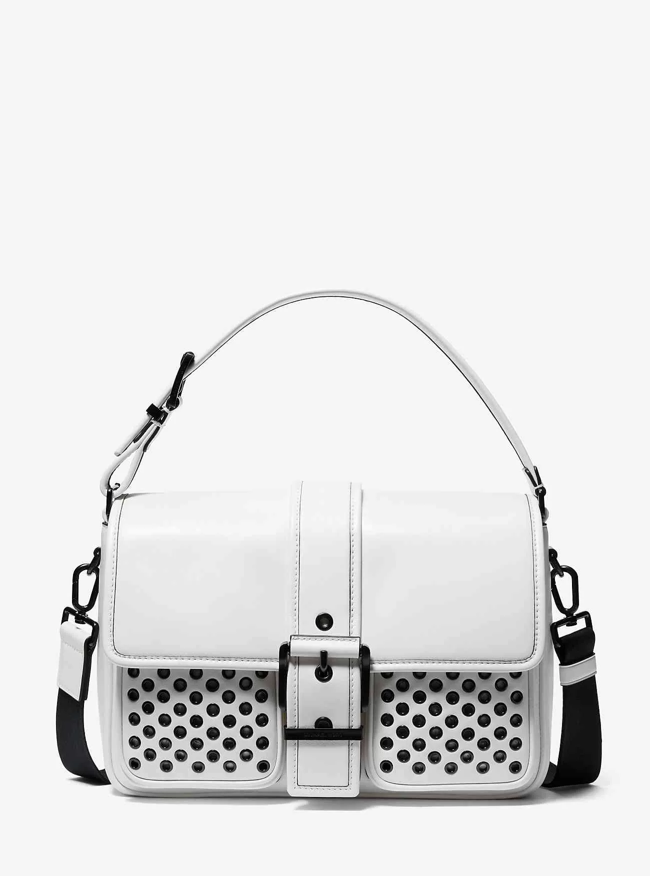 Colby Medium Grommeted Messenger Bag i läder