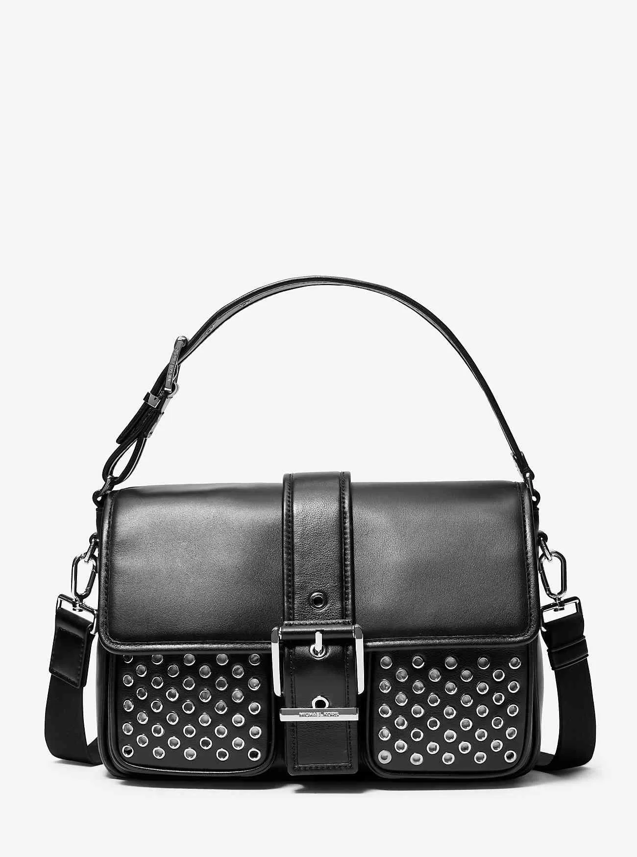 Colby Medium Grommeted Messenger Bag i läder