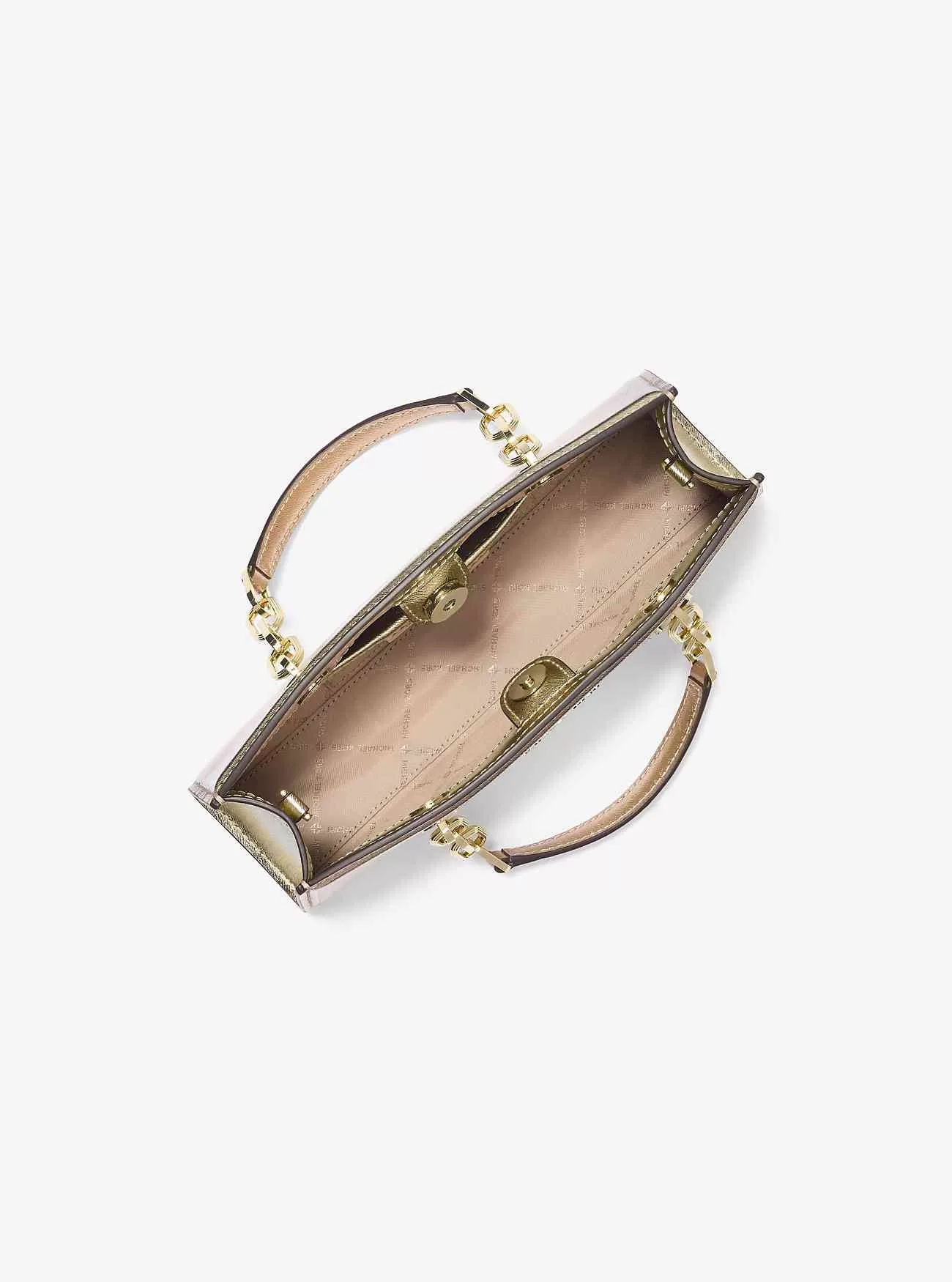 Cynthia Small Metallic Läder Crossbody-väska