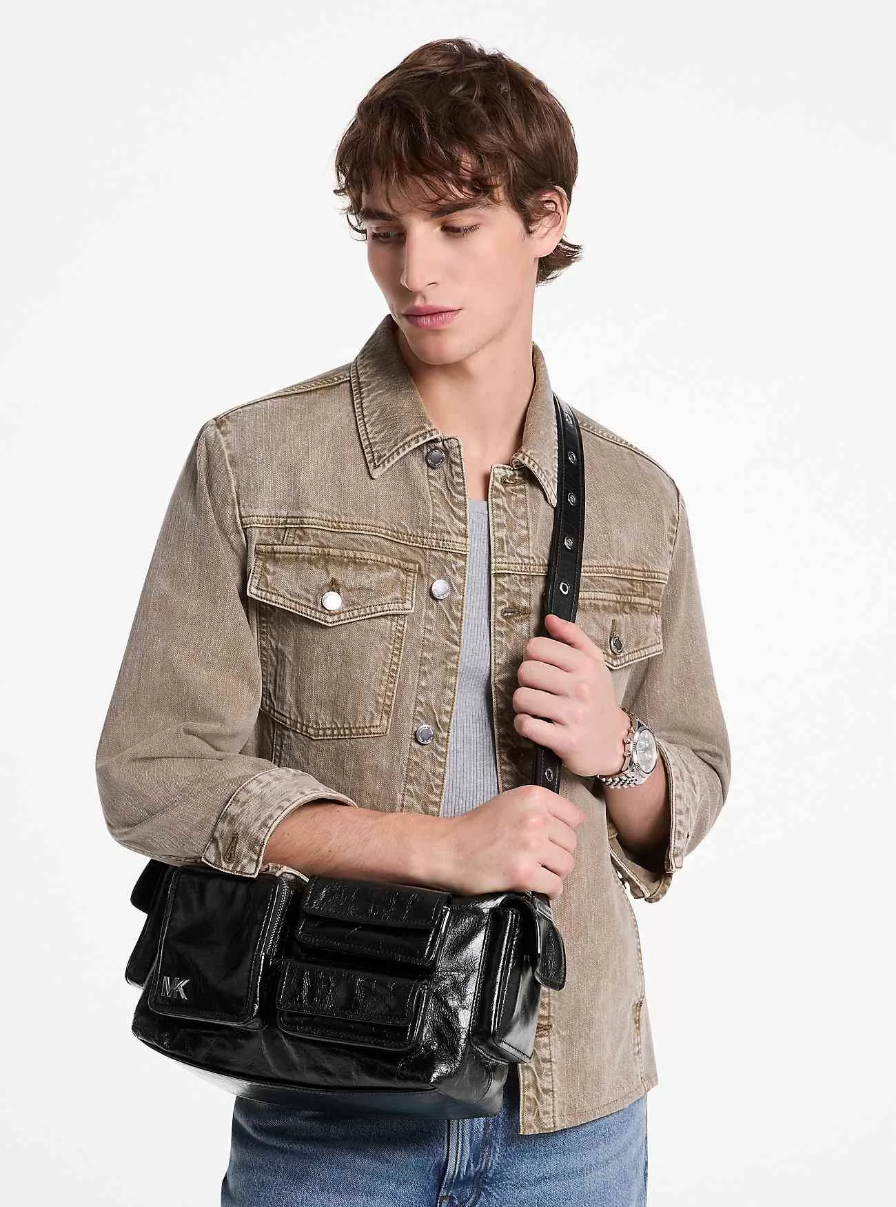 Dakota Large Crinkled Läder Axelväska Dakota Large Crinkled Läder Axelväska