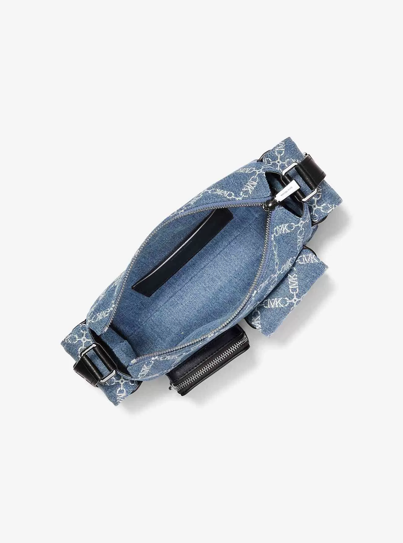 Dakota Medium Empire Diamond Jacquard och läder axelväska