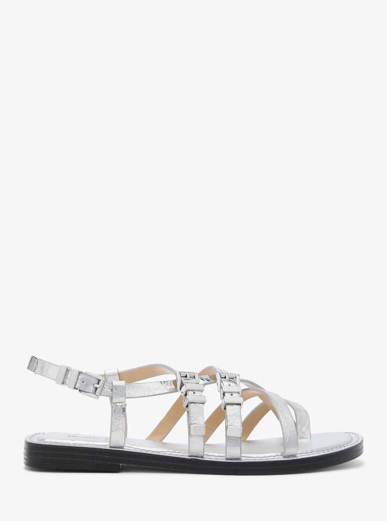 Darrington Crackled Metallic Läder Sandal