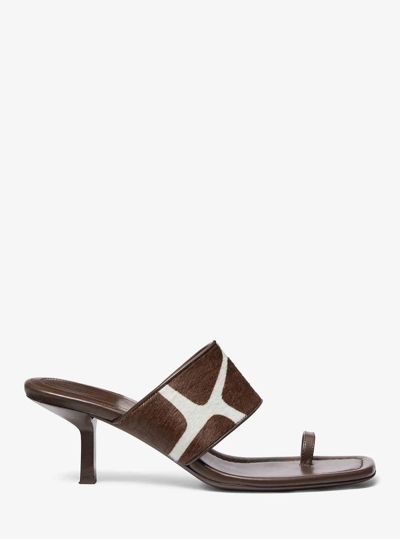 Dionne girafftryck sandal för kalvhår