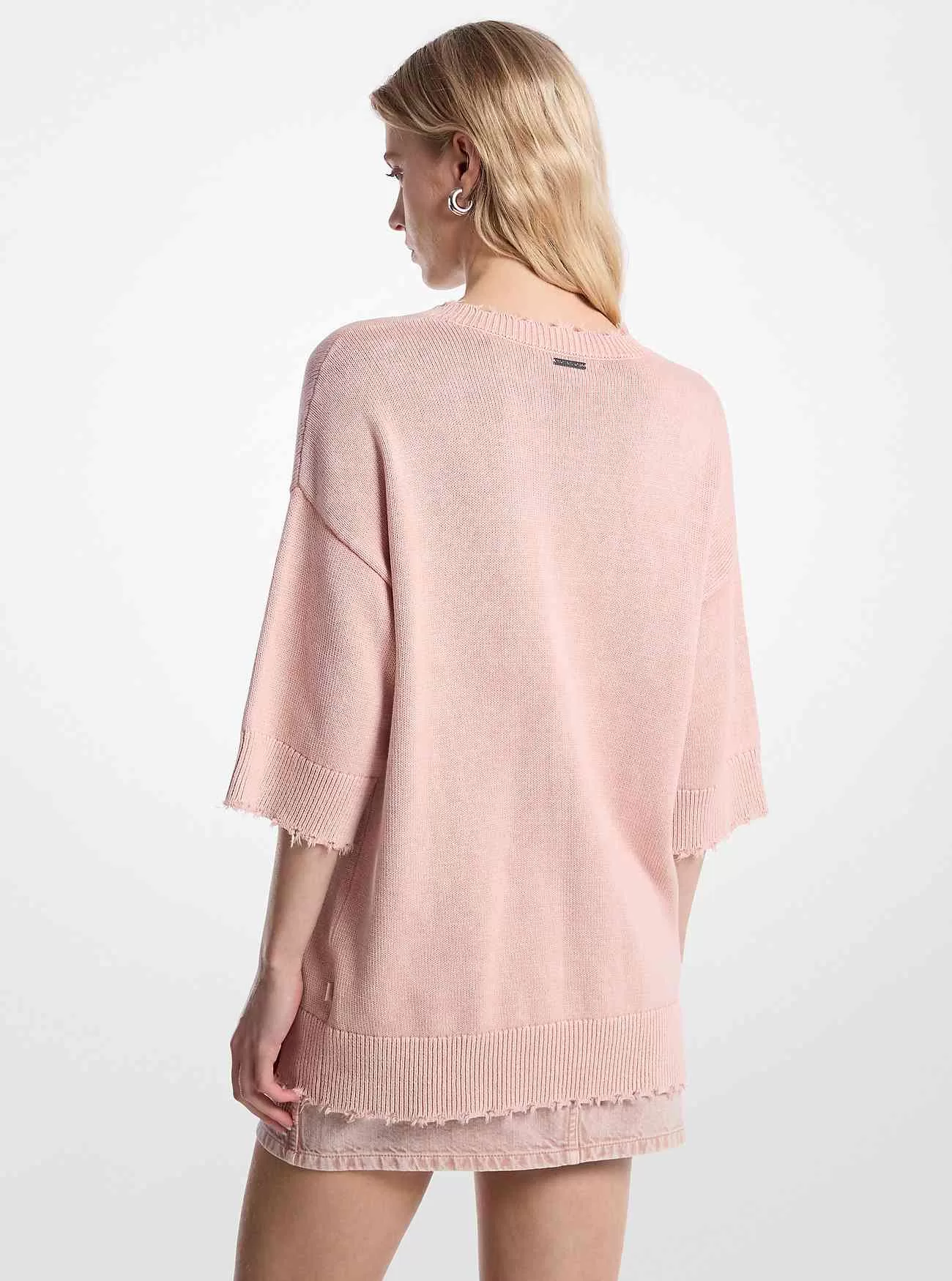 Distressed Garment-Dyed tröja i bomull och cashmere