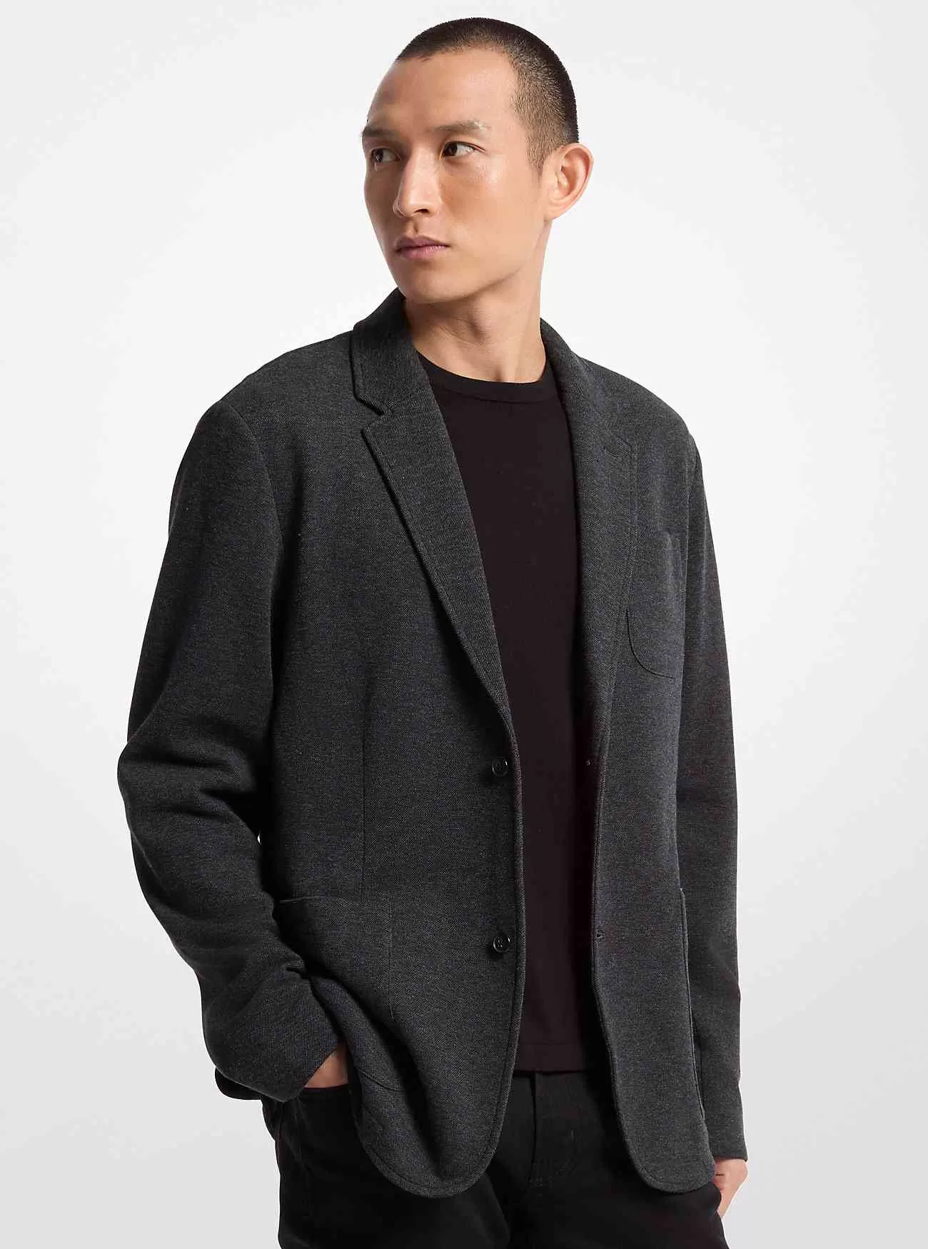 Double Face Cotton Blend Blazer