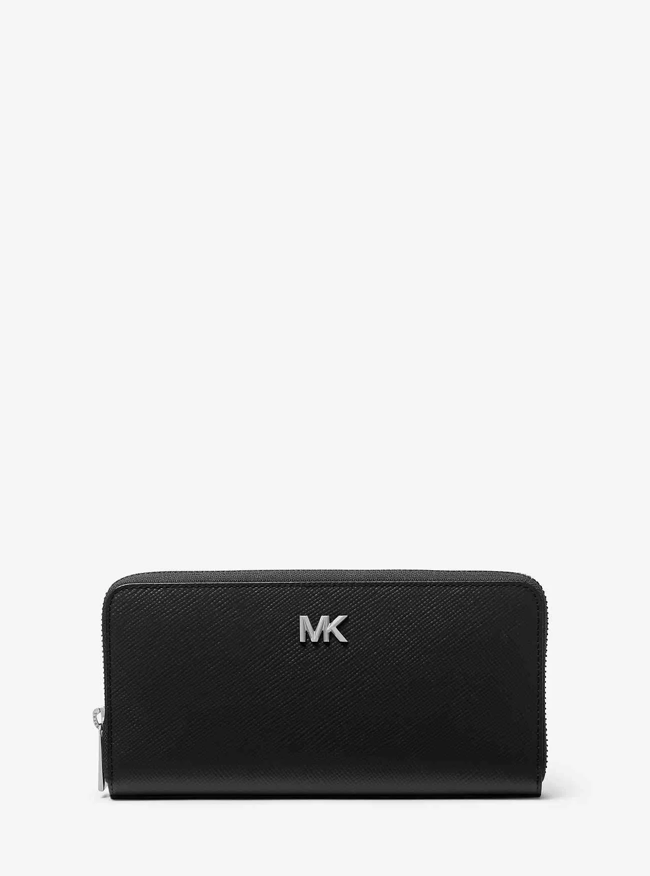 Edison plånbok med dragkedja i läder