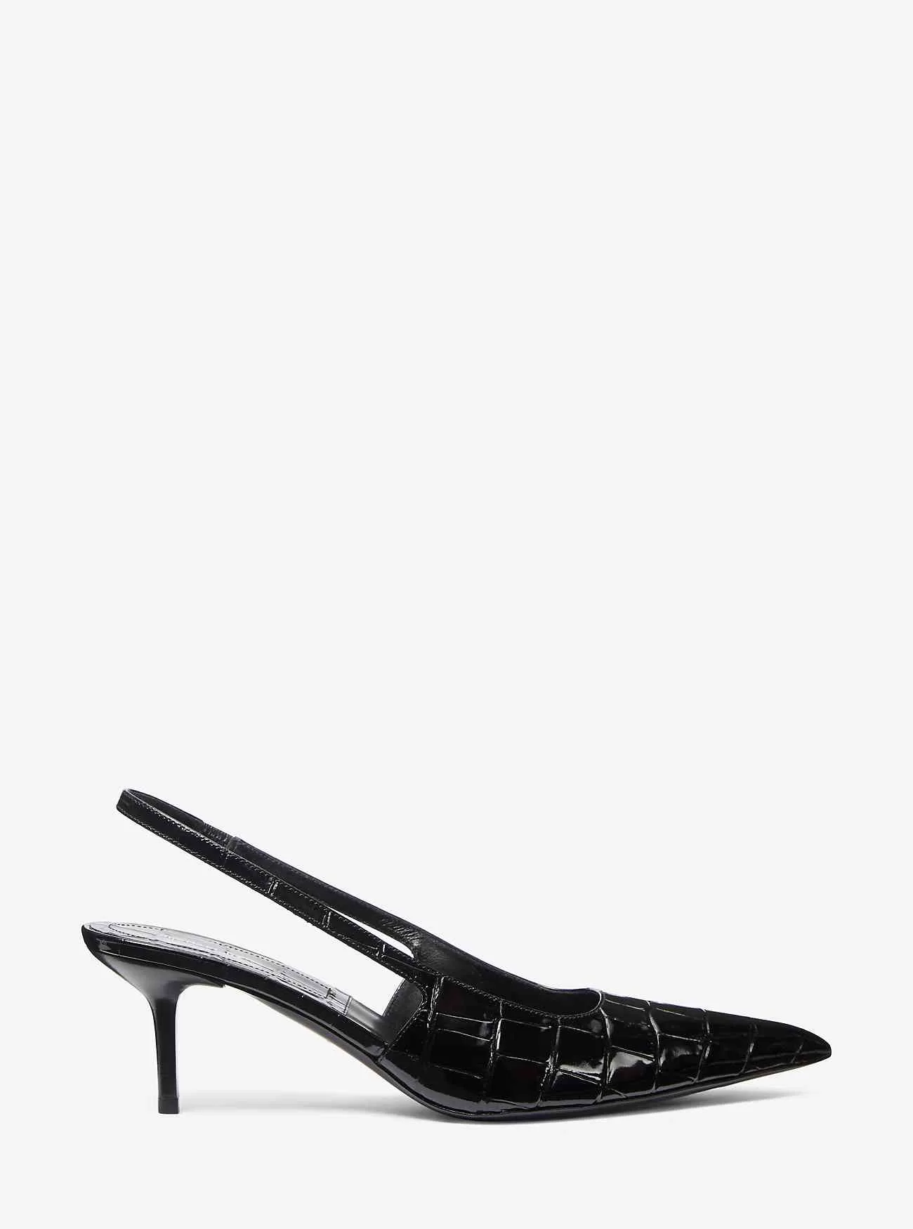 Emma Crocodile Relief Läder Slingback Pump