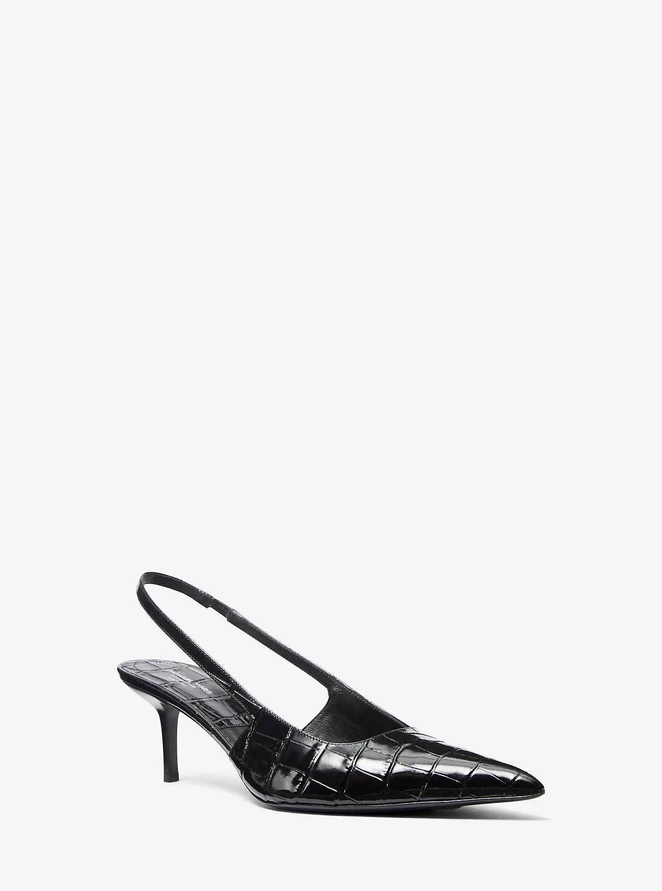 Emma Crocodile Relief Läder Slingback Pump