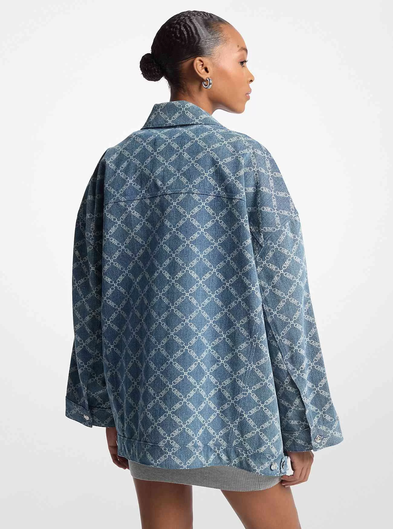 Empire Diamond Jacquard Oversized jeansjacka