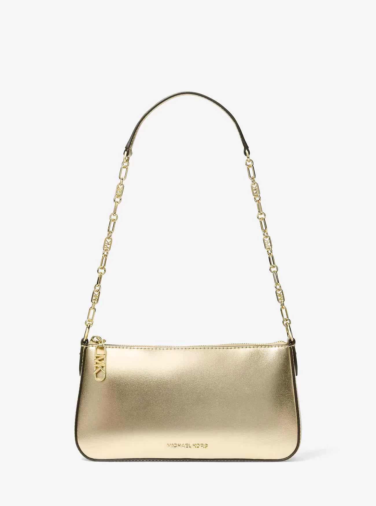 Empire Medium Metallic Läder Chain-Link Pochette