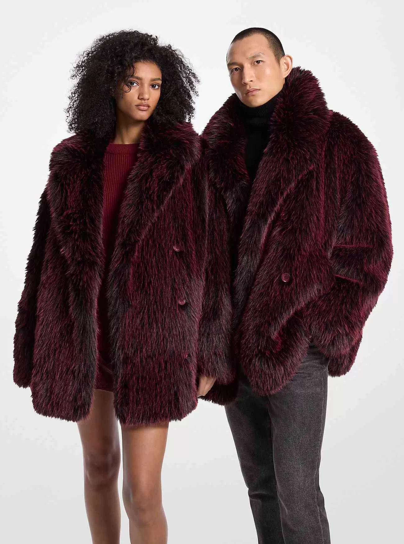 Faux Fur Peacoat