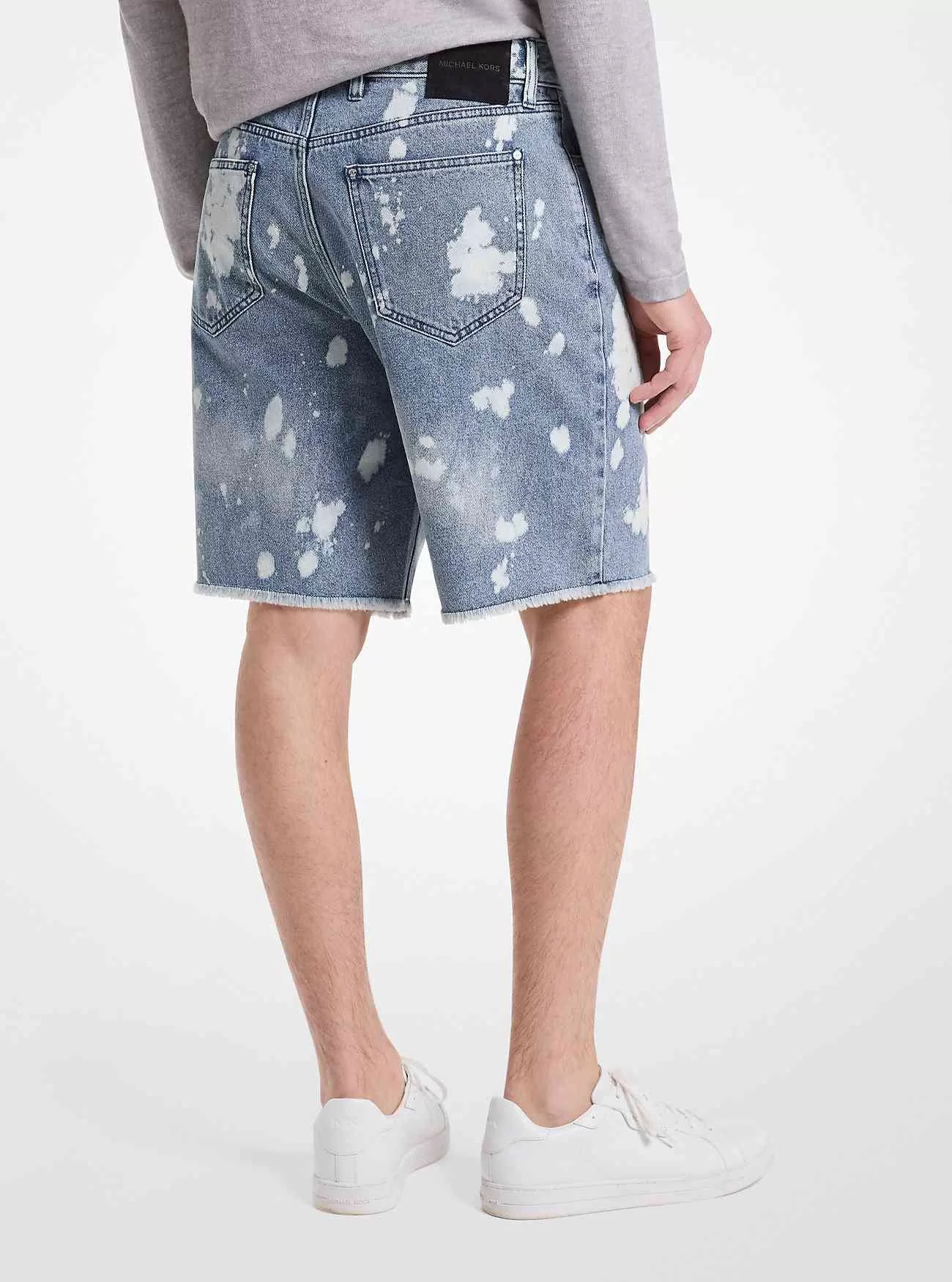 Frayed splattered jeansshorts