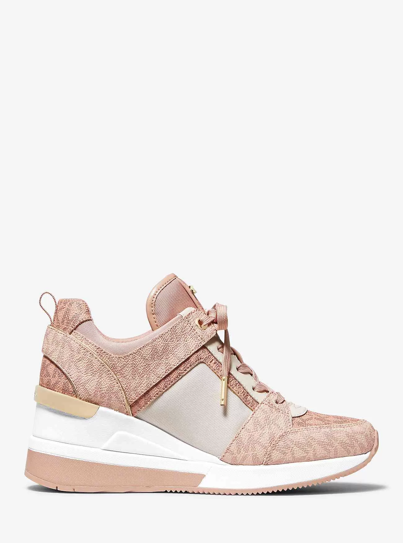 Georgie Color-Block Logo och Läder Trainer