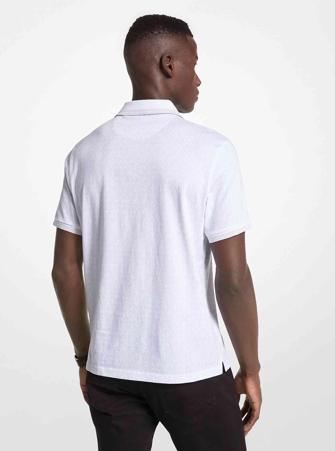 Greenwich logotyptryck pikétröja i bomullsjersey