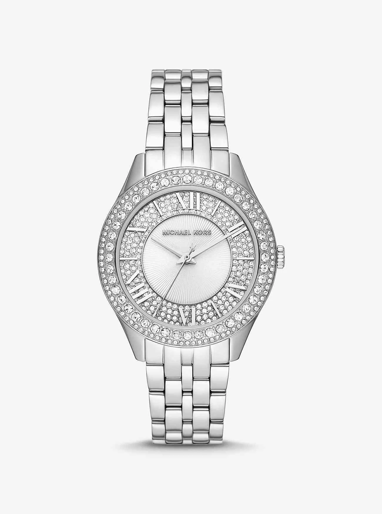 Harlowe Pavé Silver-Tone Watch