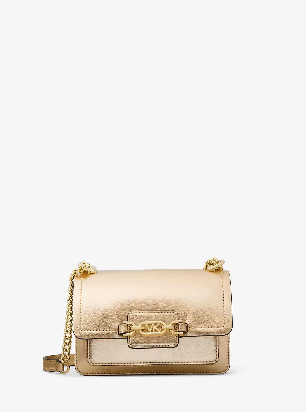 Heather Extra-Small Metallic Läder Crossbody-väska