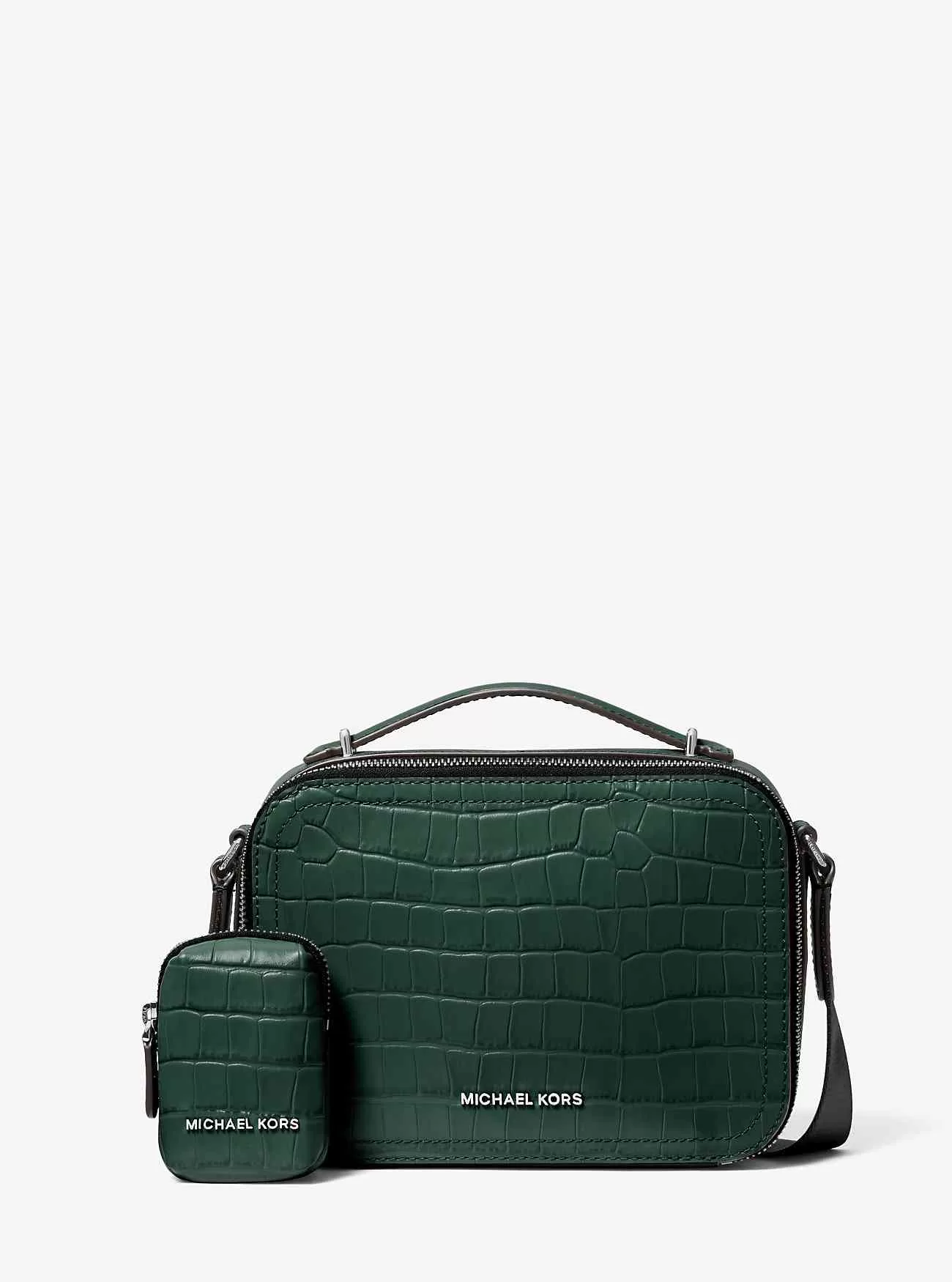 Hudson Crocodile Läder Crossbody-väska med präglat läder