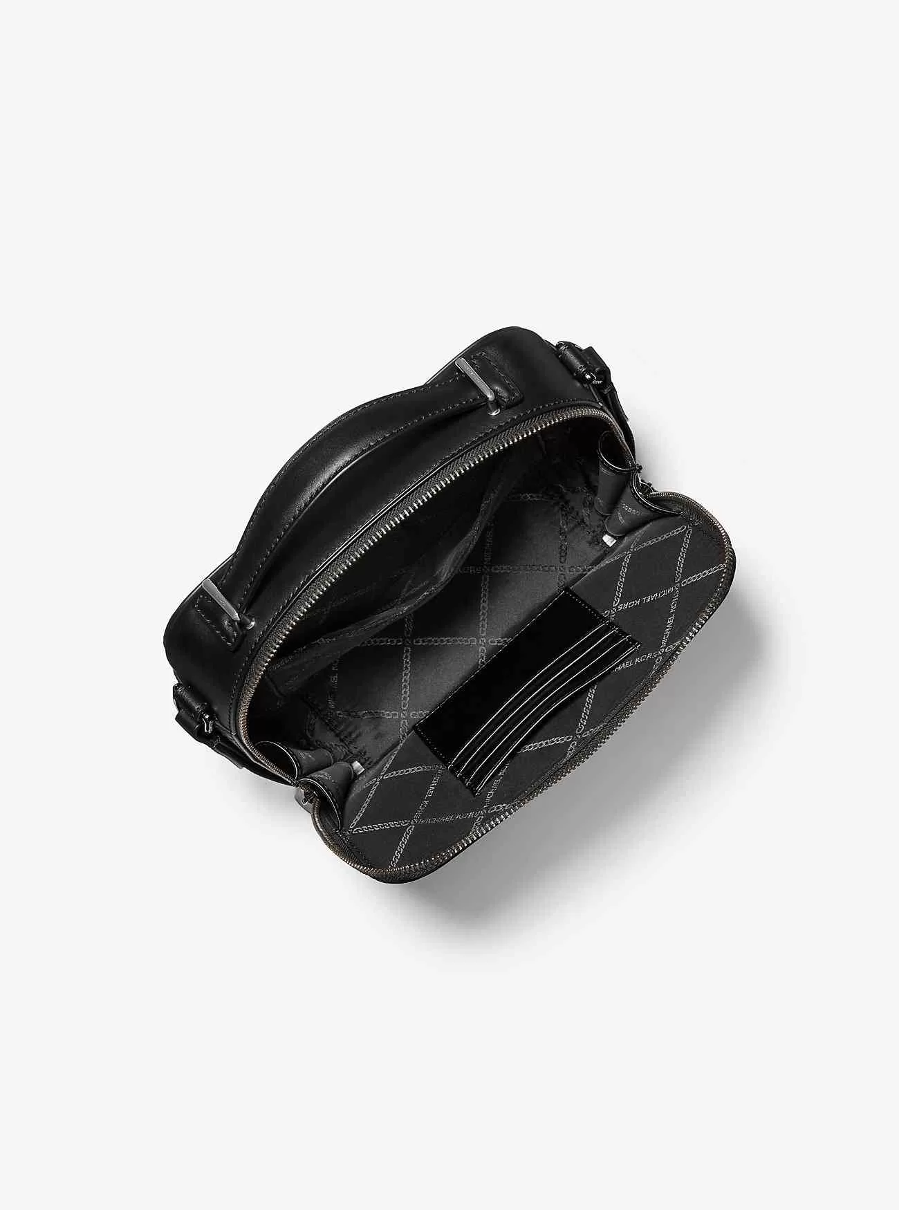 Hudson Crossbody-väska i metallisk krokodilpräglad läder