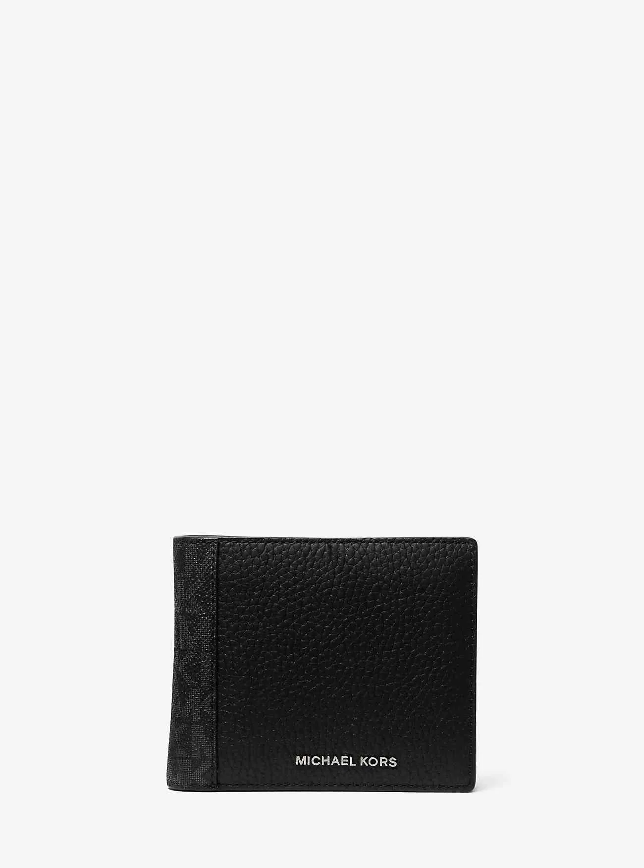 Hudson läder och signaturlogotyp Billfold-plånbok med myntpåse