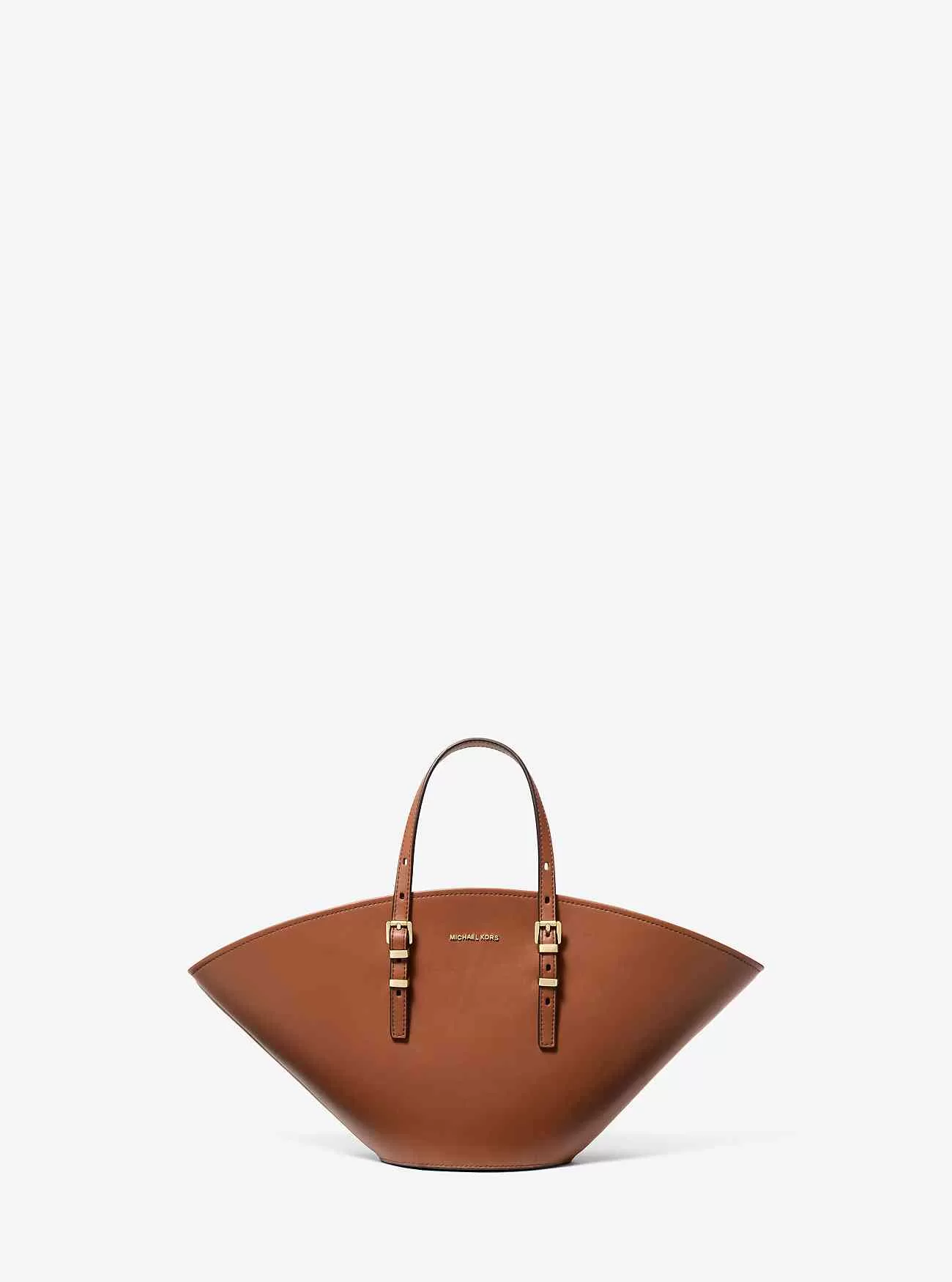Isa Small Leather Fan Tote Bag