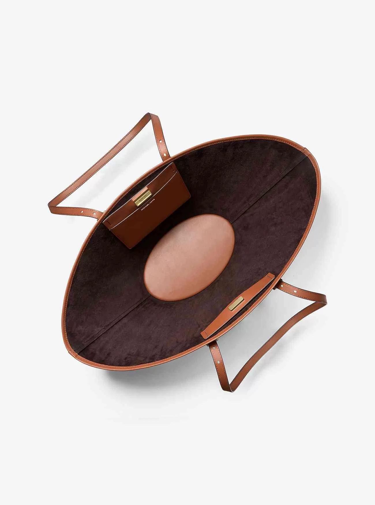 Isa stor tygväska i läder