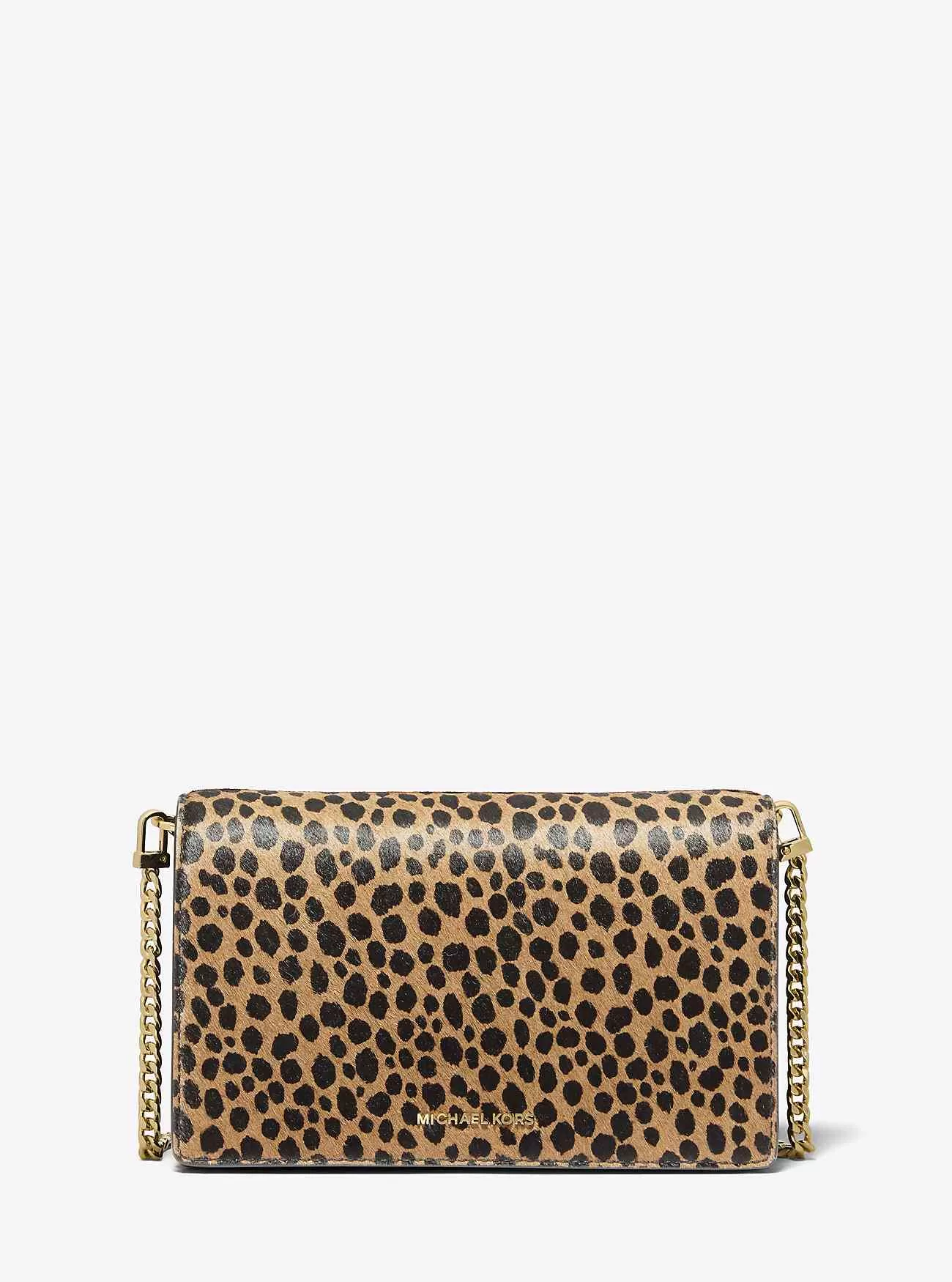 Jet Set Medium Cheetah Print Calf Hair Crossbody Bag