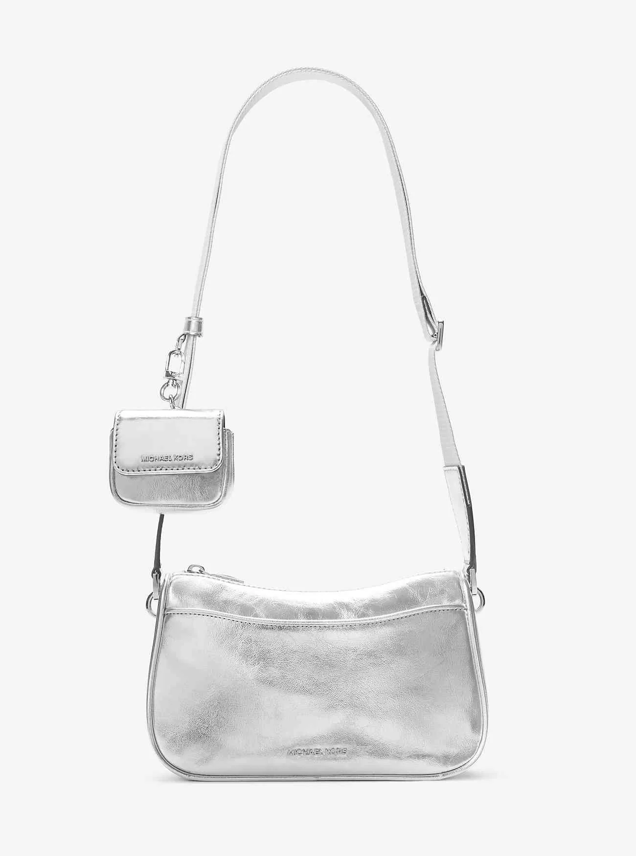 Jet Set Medium Metallic Läder Crossbody-väska med fodral för Apple AirPods Pro®