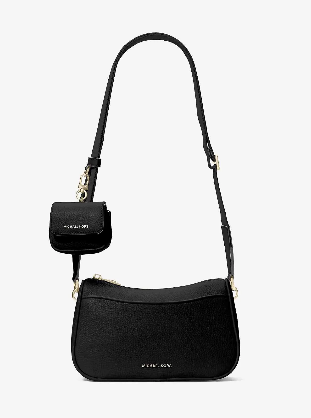 Jet Set Medium Pebbled Läder Crossbody-väska med fodral för Apple AirPods Pro®