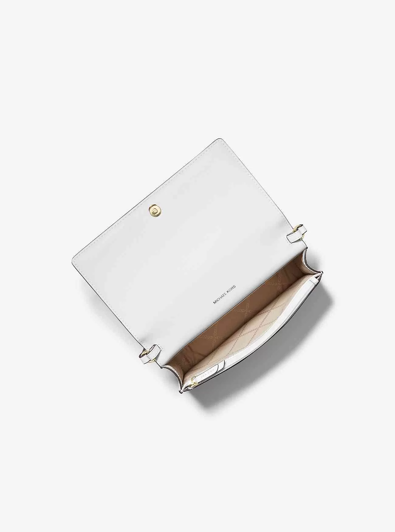 Jet Set Medium Pebbled Läder Front-Flap Crossbody Bag