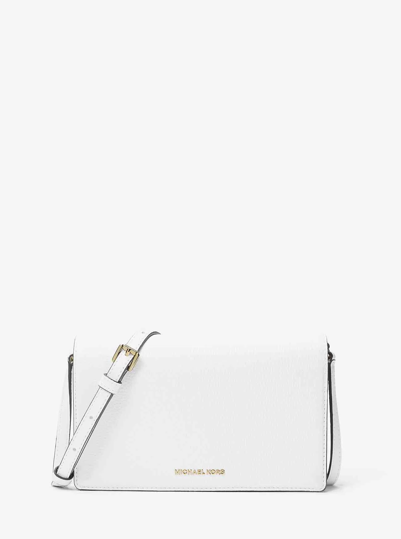 Jet Set Medium Pebbled Läder Front-Flap Crossbody Bag