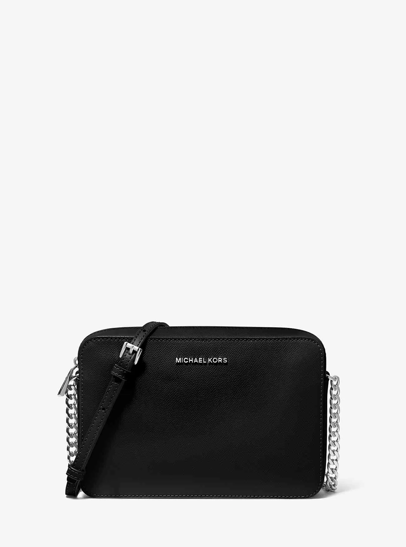 Jet Set Stor Saffiano Läder Crossbody-väska
