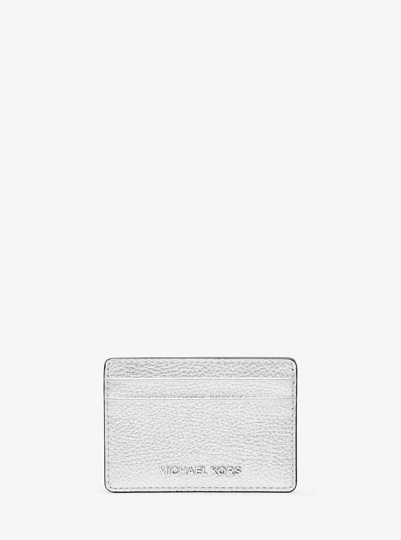 Jet Set litet metalliskt läderkortfodral