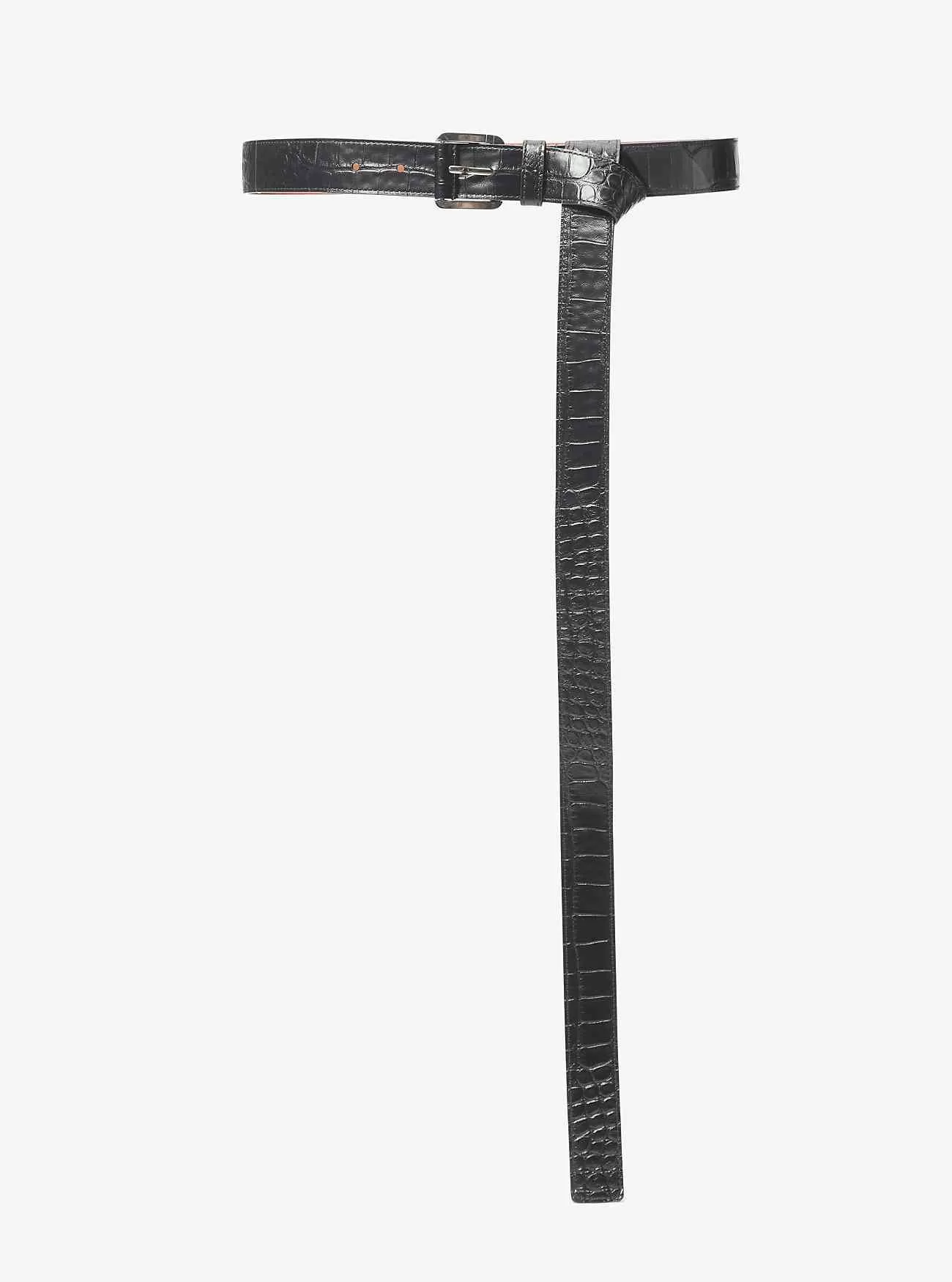 Jodi Krokodilpräglat Läderbälte